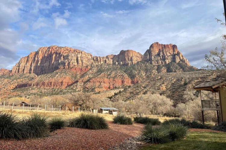 View of the red canyons